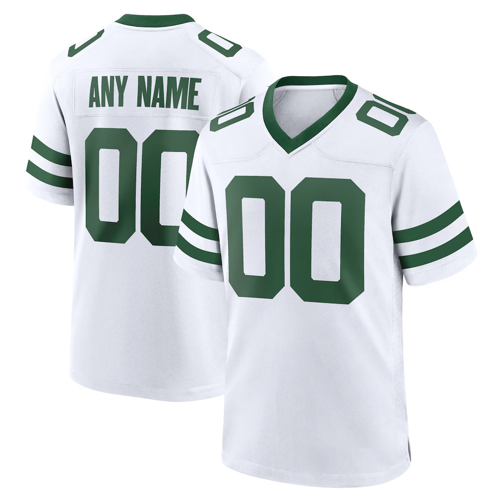 Punc Custom NY.Jets White Legacy Home Game Any Name & Numbers Stitched Jerseys