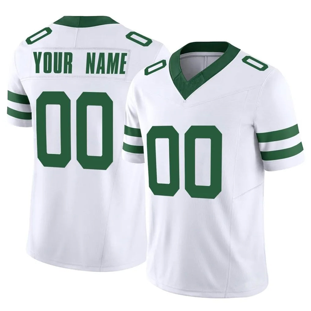 Punc Custom NY.Jets White Legacy Limited Vapor F.U.S.E. Home Game Any Name & Numbers Stitched Jerseys