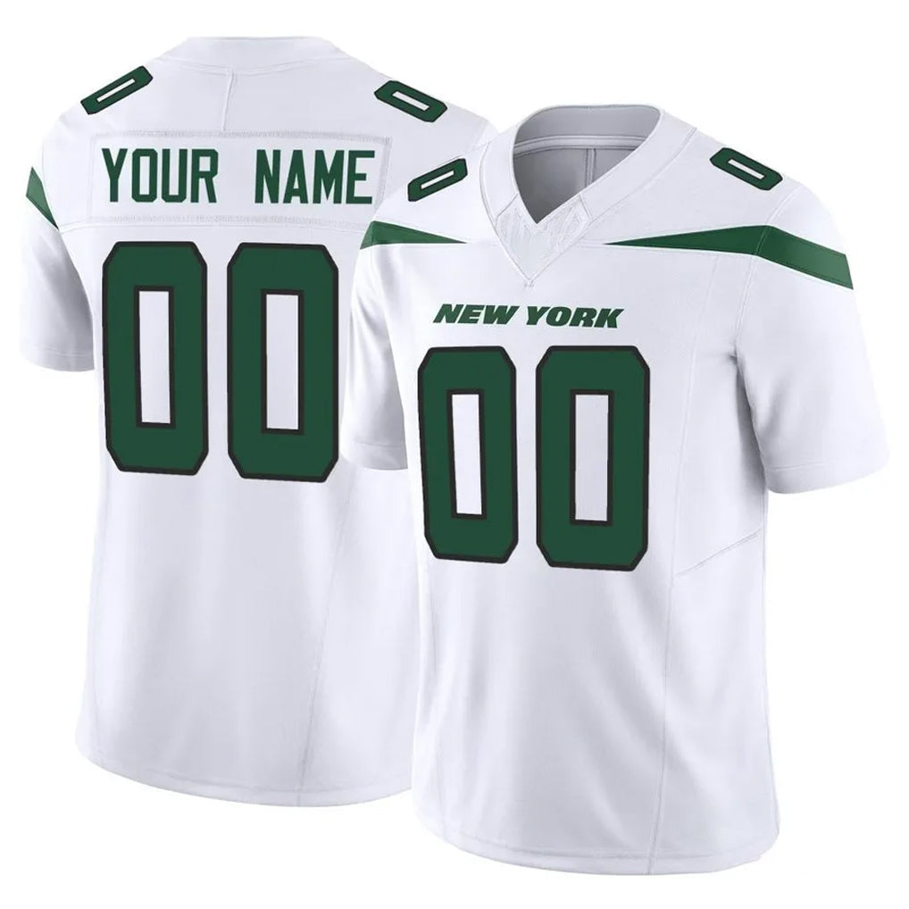 Punc Custom NY.Jets White Limited Vapor F.U.S.E. Home Game Any Name & Numbers Stitched Jerseys