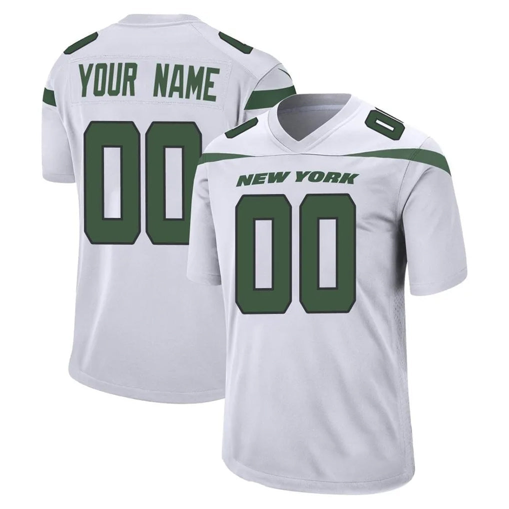 Punc Custom NY.Jets White Spotlight Home Game Any Name & Numbers Stitched Jerseys