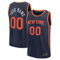 Punc Custom NY.Knicks  Navy Fast Break Jerseys - Statement Edition