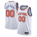 Punc Custom NY.Knicks White Swingman Jerseys - Association Edition