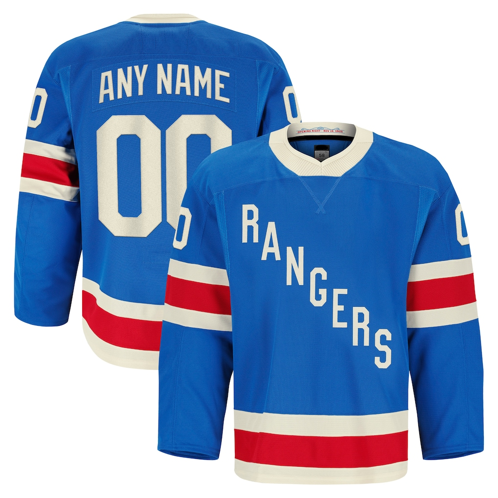 Punc Custom NY.Rangers Blue Centennial Authentic Pro Jerseys