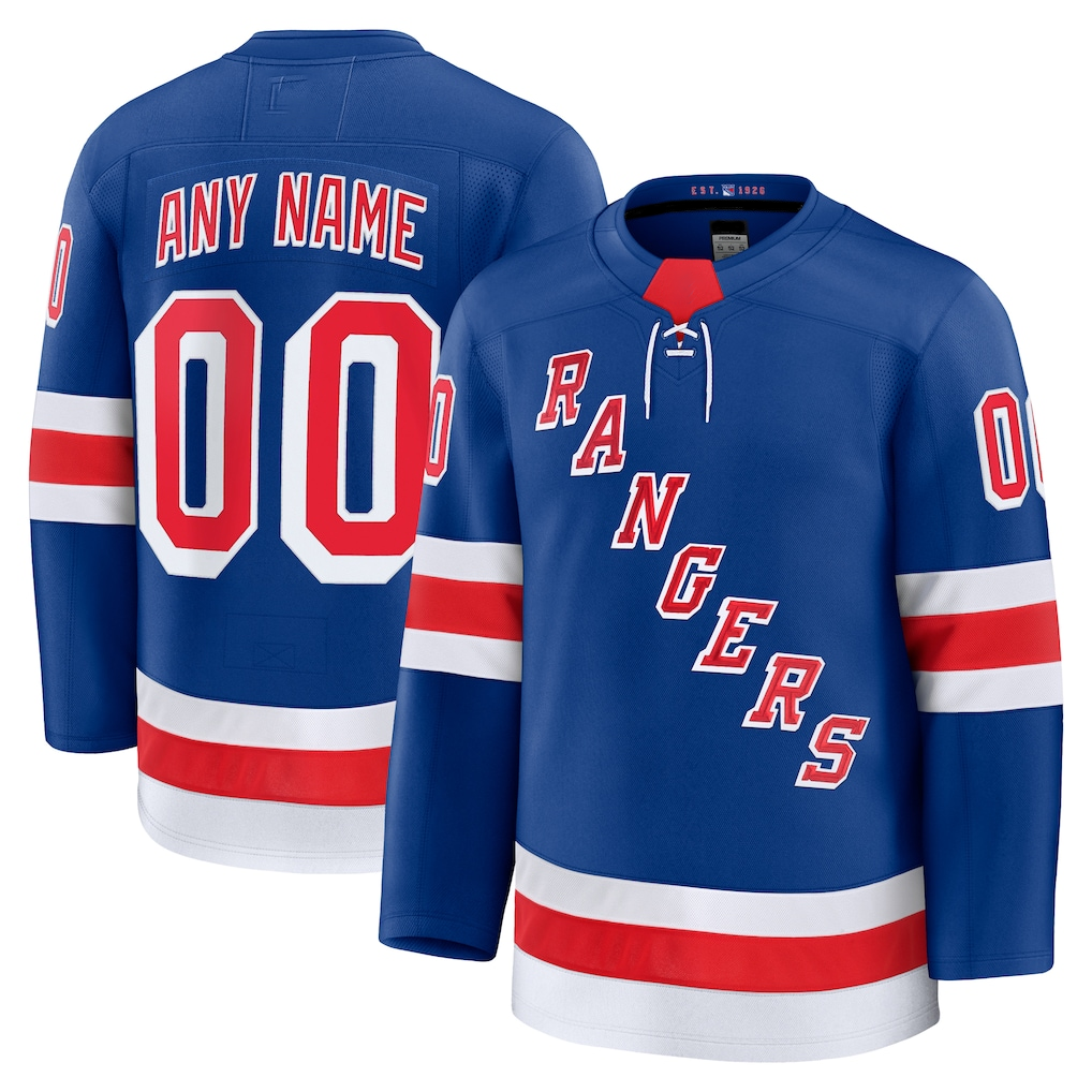 Punc Custom NY.Rangers Royal Home Premium Jerseys
