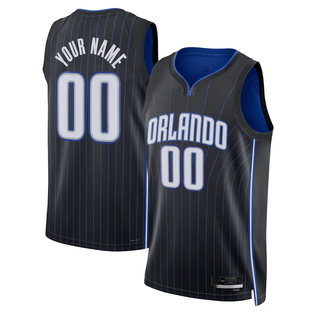 Punc Custom O.Magic Black Swingman Jerseys - Icon Edition