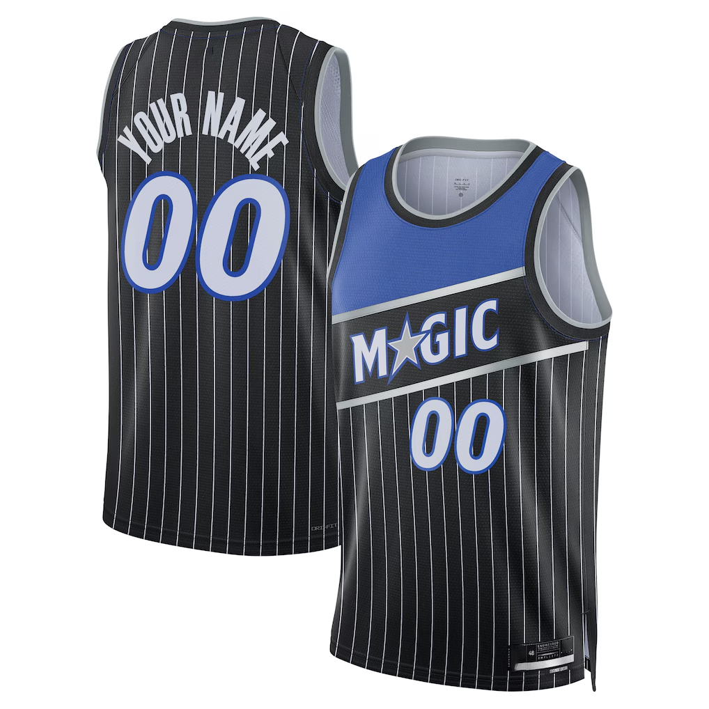 Punc Custom O.Magic Black Swingman Jerseys - Statement Edition