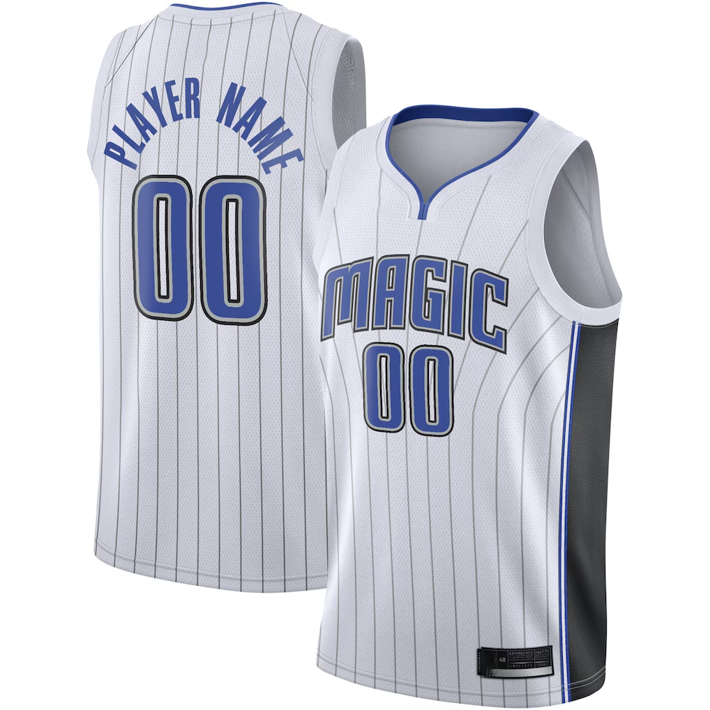 Punc Custom O.Magic White 2020-21 Swingman Jerseys - Association Edition