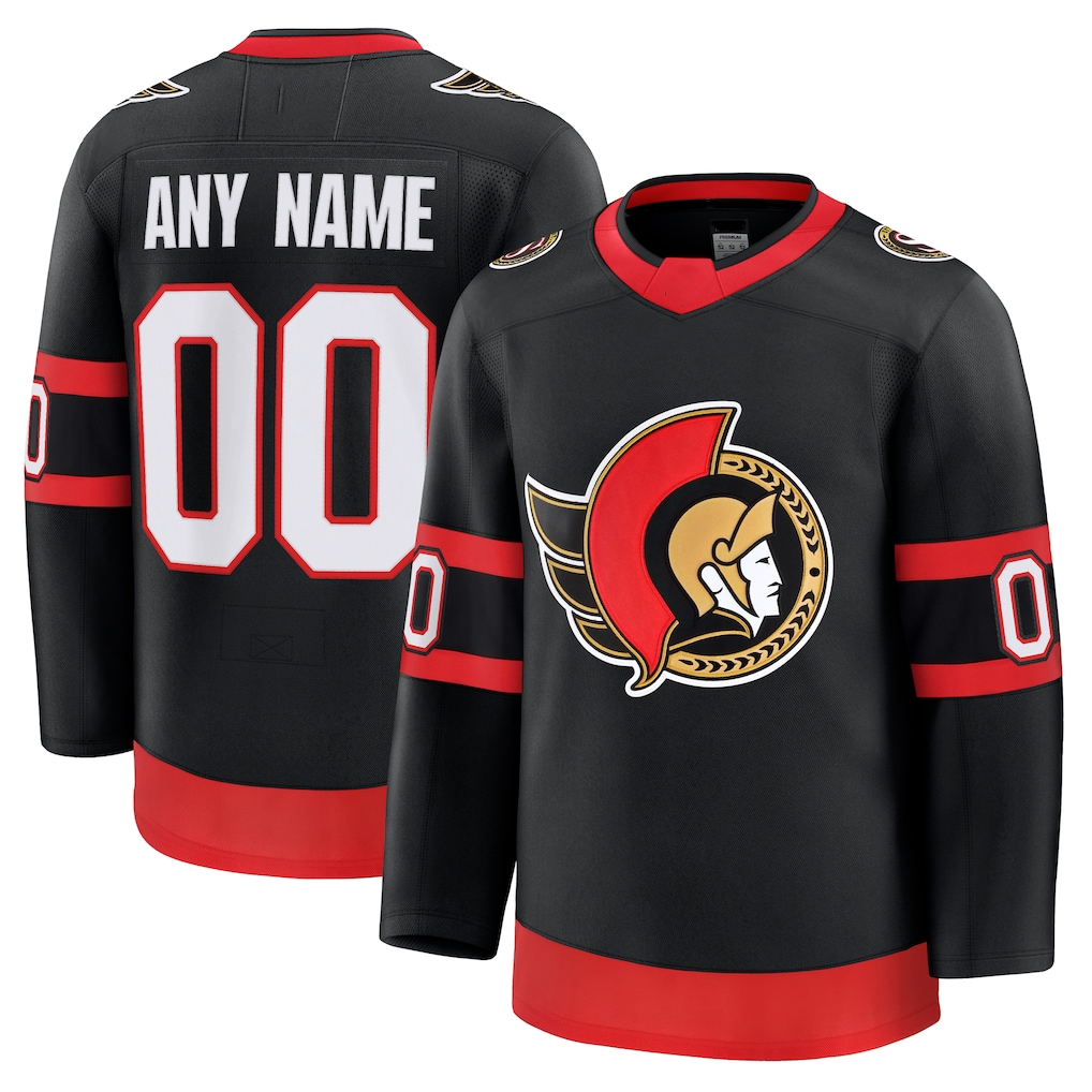 Punc Custom O.Senators Black Home Premium Jerseys