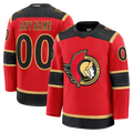 Punc Custom O.Senators Red Alternate Premium Jerseys