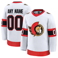 Punc Custom O.Senators White Away Premium Jerseys