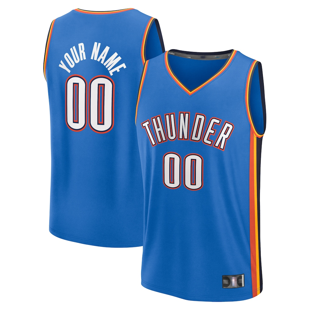 Punc Custom OC.Thunder Blue Fast Break Stitched Jerseys - Icon Edition