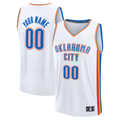 Punc Custom OC.Thunder White Fast Break Stitched Jerseys- Association Edition