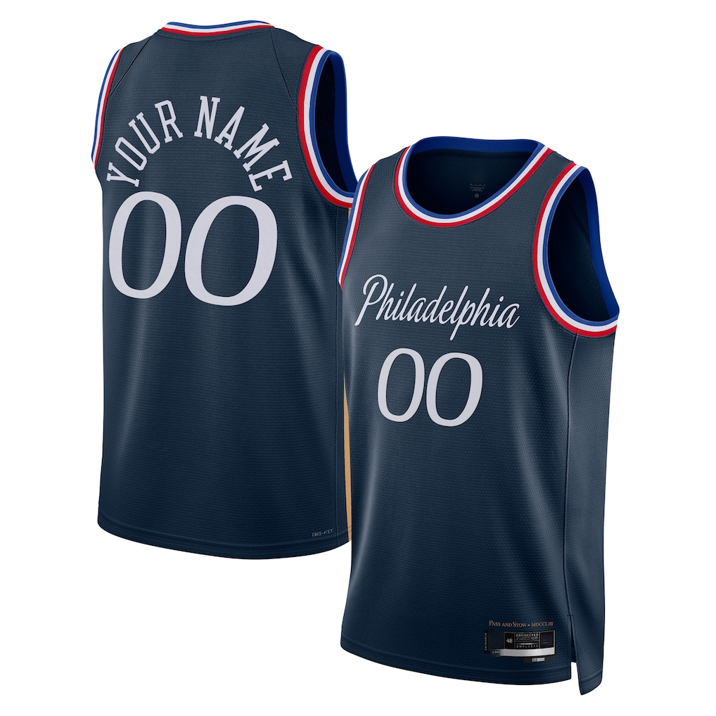 Punc Custom P.76ers Navy 202526 City Edition Swingman Jerseys