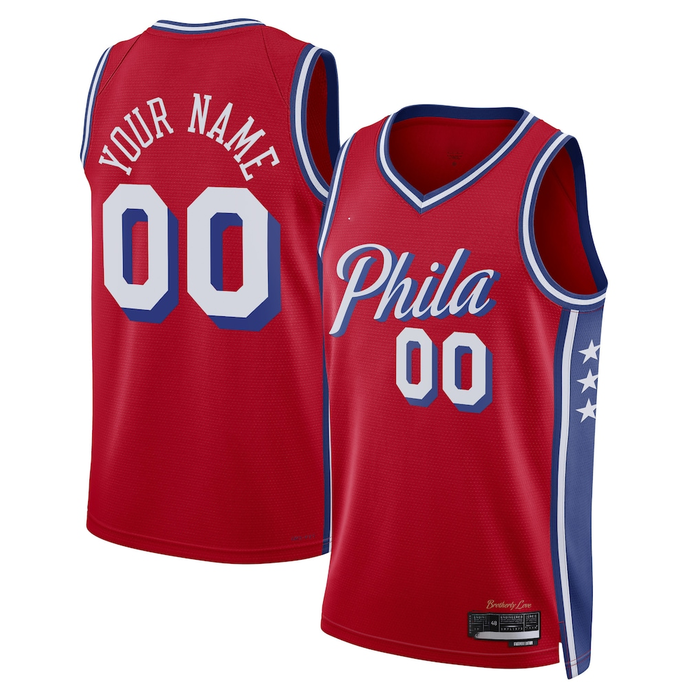 Punc Custom P.76ers Red 202223 Swingman Jerseys - Statement Edition
