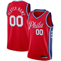 Punc Custom P.76ers Red Swingman Jerseys - Statement Edition