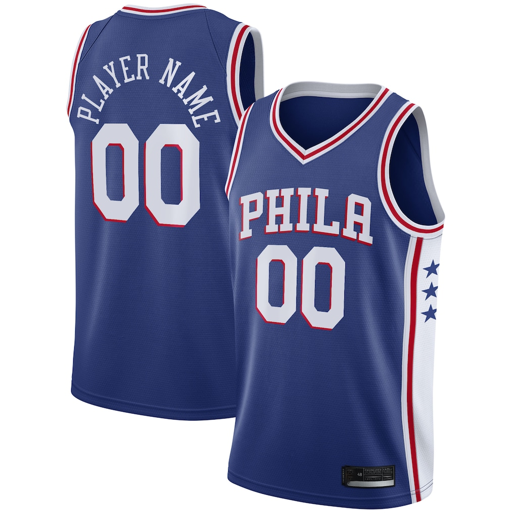 Punc Custom P.76ers Royal 2020-21 Swingman Jerseys - Icon Edition
