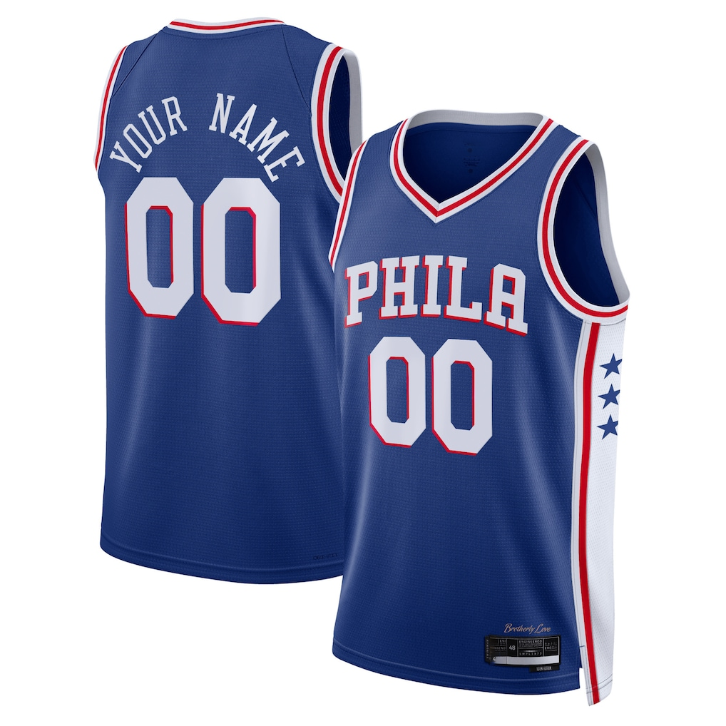 Punc Custom P.76ers Royal 2022-23 Swingman Jerseys - Icon Edition