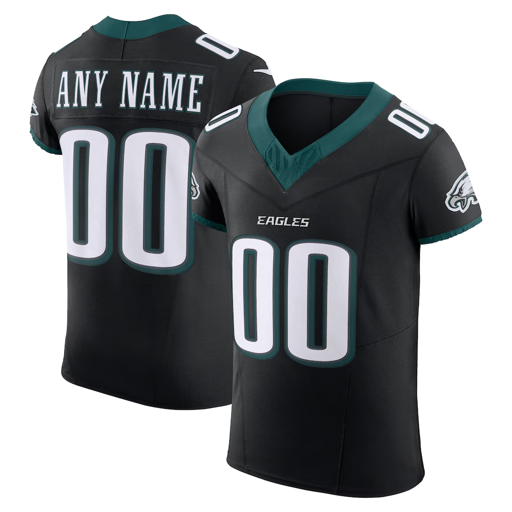 Punc Custom P.Eagles Black Alternate Vapor F.U.S.E. Elite Stitched Jerseys