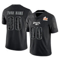 Punc Custom P.Eagles Black Fashion Super Bowl LIX Home Game Any Name & Numbers Stitched Jerseys