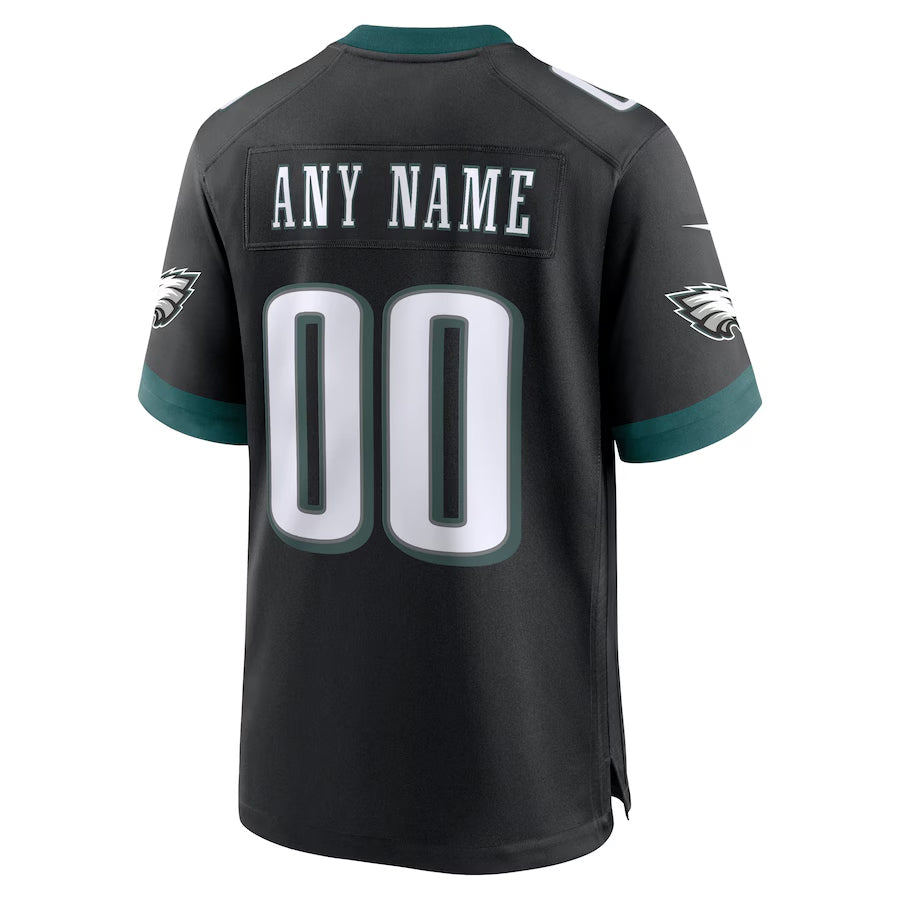 Punc Custom P.Eagles Black Stitched Alternate Game Stitched Jerseys