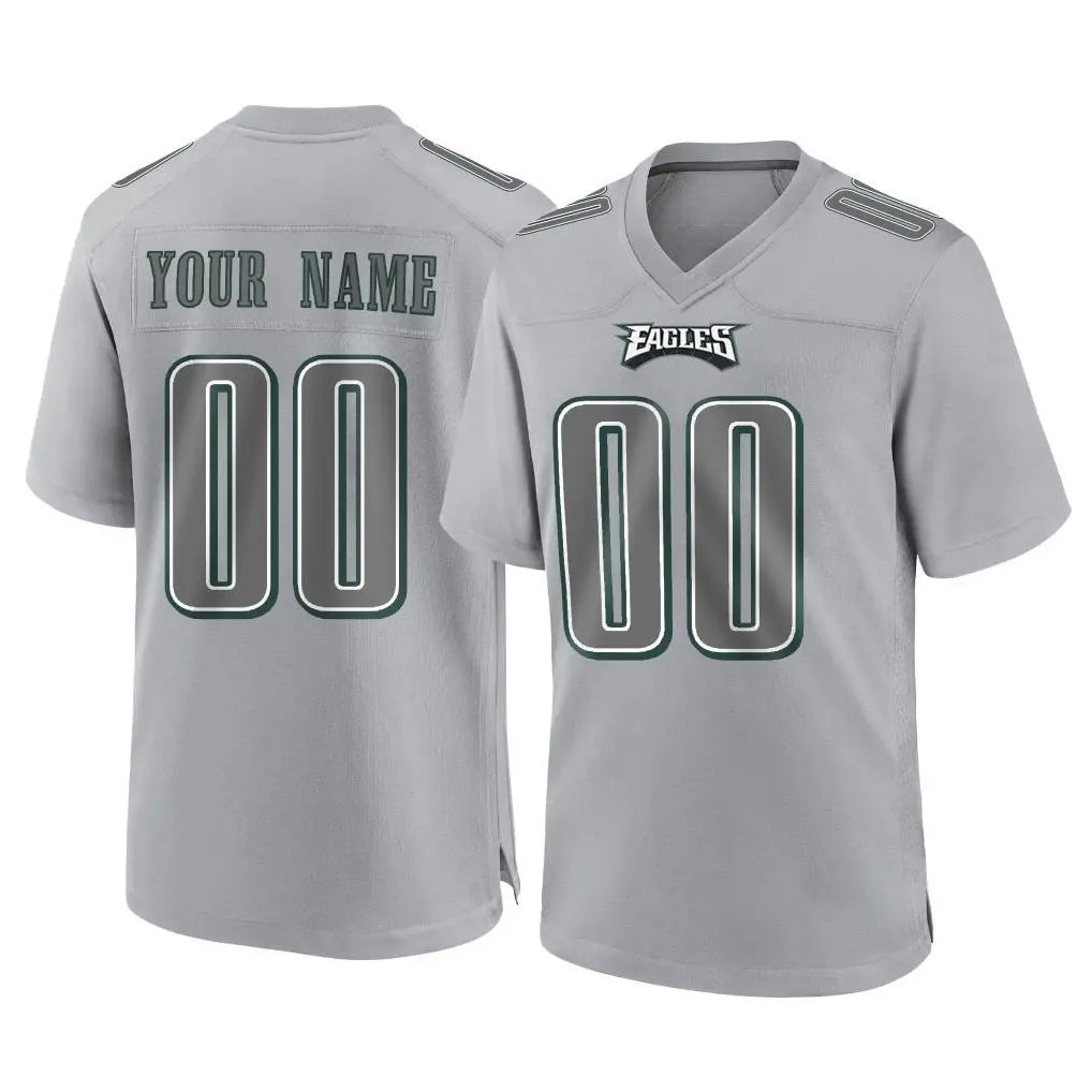 Punc Custom P.Eagles Gray Atmosphere Fashion Home Game Any Name & Numbers Stitched Jerseys