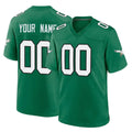 Punc Custom P.Eagles Green Kelly Alternate Home Game Any Name & Numbers Stitched Jerseys