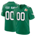 Punc Custom P.Eagles Green Kelly Alternate Super Bowl LIX Home Game Any Name & Numbers Stitched Jerseys