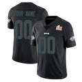 Punc Custom P.Eagles Limited Black Impact Super Bowl LIX Home Game Any Name & Numbers Stitched Jerseys