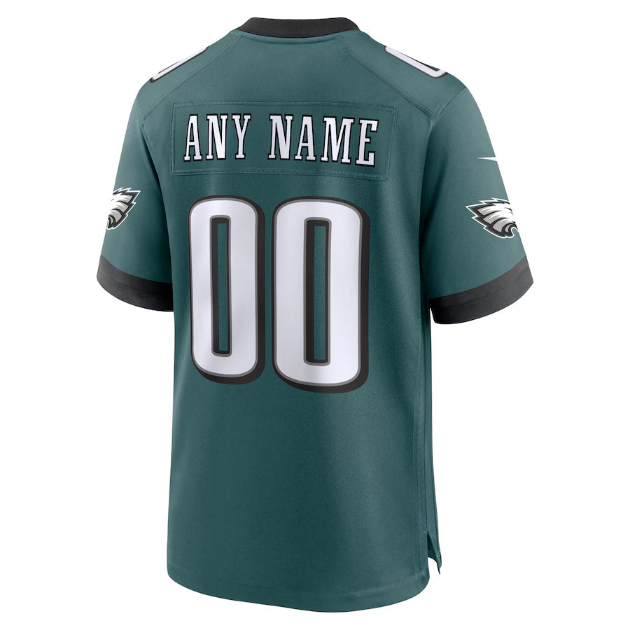 Punc Custom P.Eagles Midnight Green Stitched Home Game Stitched Jerseys
