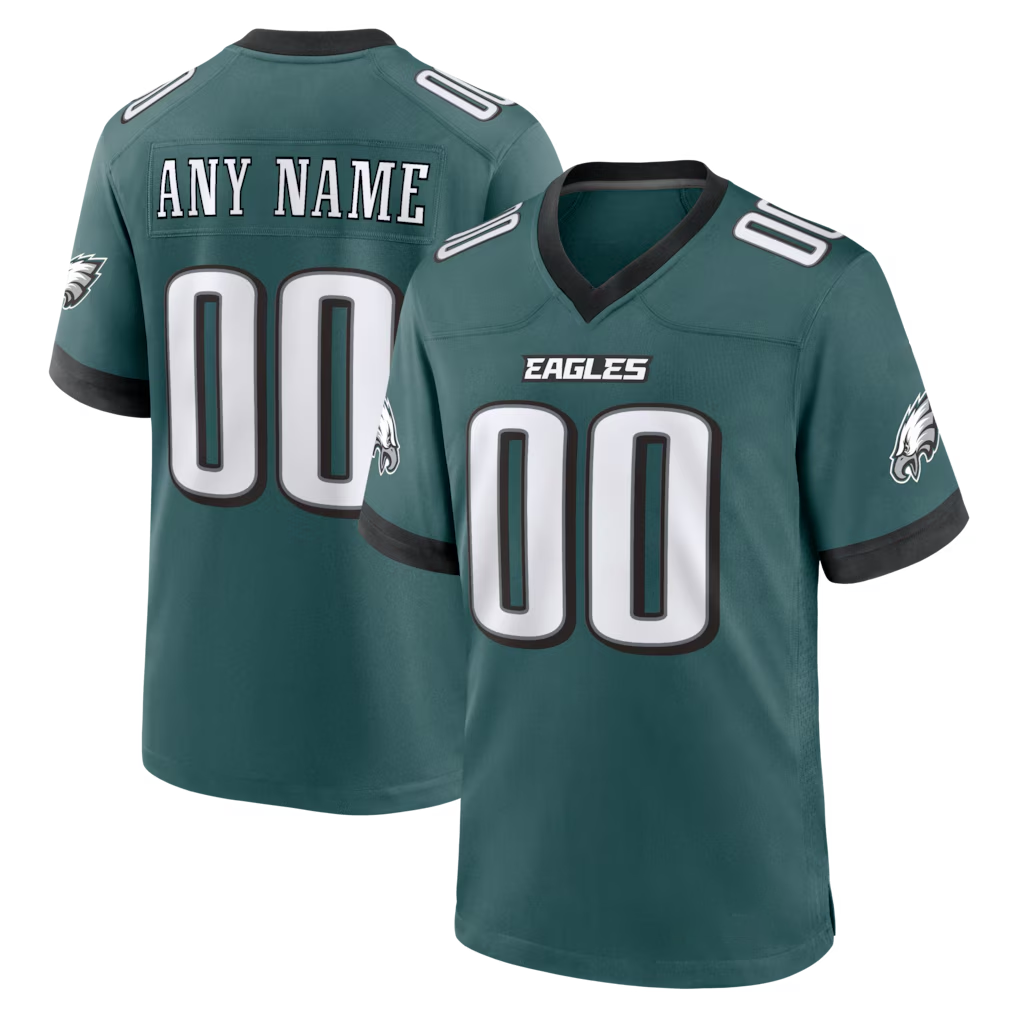 Punc Custom P.Eagles Midnight Green Team Stitched Jerseys