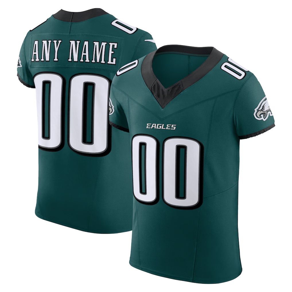 Punc Custom P.Eagles Midnight Green Team Vapor F.U.S.E. Elite Stitched Jerseys