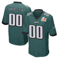 Punc Custom P.Eagles Team Color Green Super Bowl LIX Home Game Any Name & Numbers Stitched Jerseys