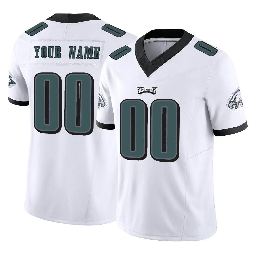 Punc Custom P.Eagles White Limited Vapor F.U.S.E. Home Game Any Name & Numbers Stitched Jerseys