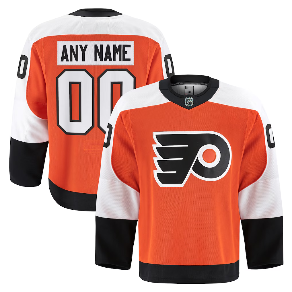Punc Custom P.Flyers Orange Home Authentic Pro Jerseys