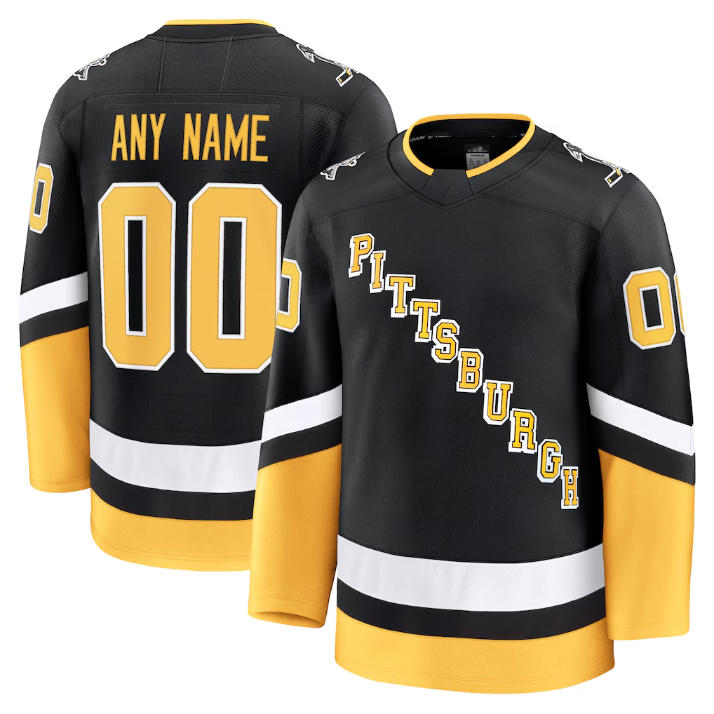 Punc Custom P.Penguins Black Alternate Premium Jerseys