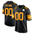 Punc Custom P.Steelers Black Color Rush Home Game Any Name & Numbers Stitched Jerseys