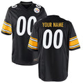 Punc Custom P.Steelers Black Game Stitched Jerseys
