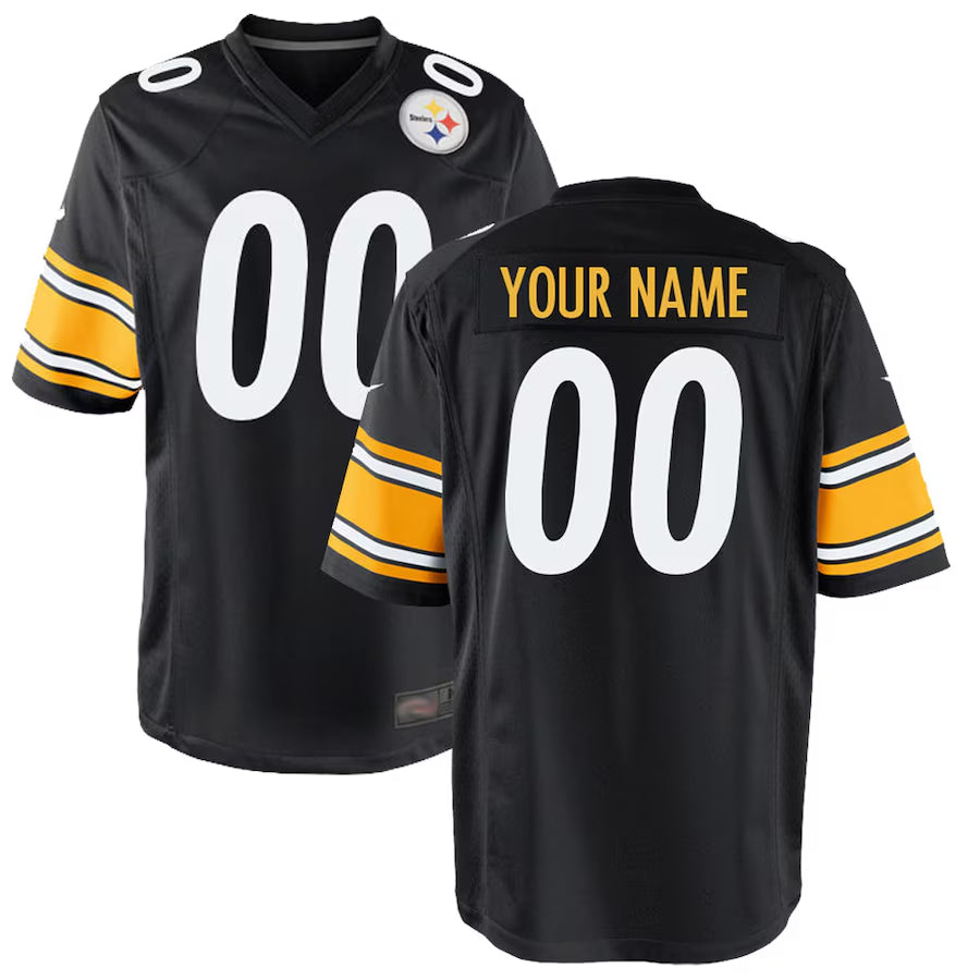 Punc Custom P.Steelers Black Game Stitched Jerseys