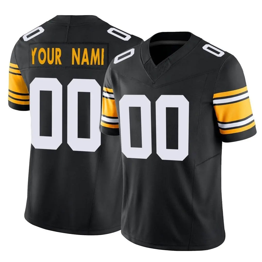 Punc Custom P.Steelers Black Limited Alternate Vapor F.U.S.E. Home Game Any Name & Numbers Stitched Jerseys