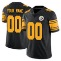 Punc Custom P.Steelers Black Limited Color Rush Home Game Any Name & Numbers Stitched Jerseys