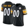 Punc Custom P.Steelers Black Limited Vapor F.U.S.E. Home Game Any Name & Numbers Stitched Jerseys