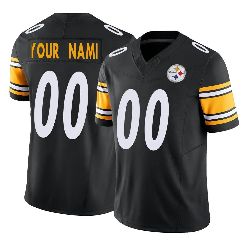 Punc Custom P.Steelers Black Limited Vapor F.U.S.E. Home Game Any Name & Numbers Stitched Jerseys