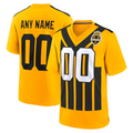 Punc Custom P.Steelers Gold Alternate 1933 Throwback Game Stitched Jerseys
