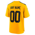 Punc Custom P.Steelers Gold Alternate Game Stitched Jerseys