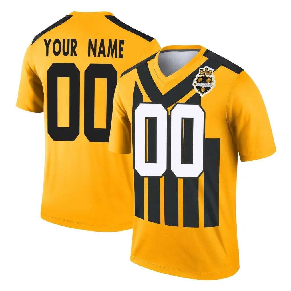 Punc Custom P.Steelers Gold Legend Limited 1933 Throwback Performance Home Game Any Name & Numbers Stitched Jerseys