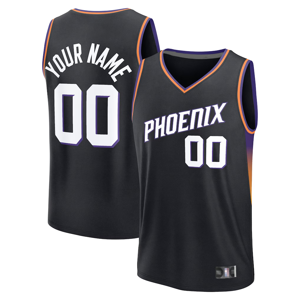 Punc Custom P.Suns Fanatics Black Fast Break Jerseys - Icon Edition
