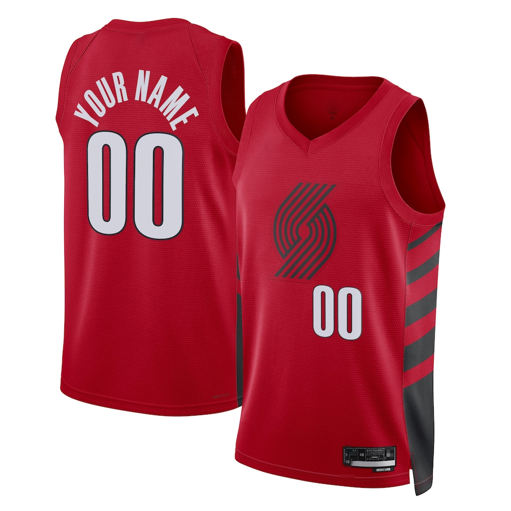 Punc Custom PT.Blazers Red 2022-2023 Swingman Jerseys - Statement Edition
