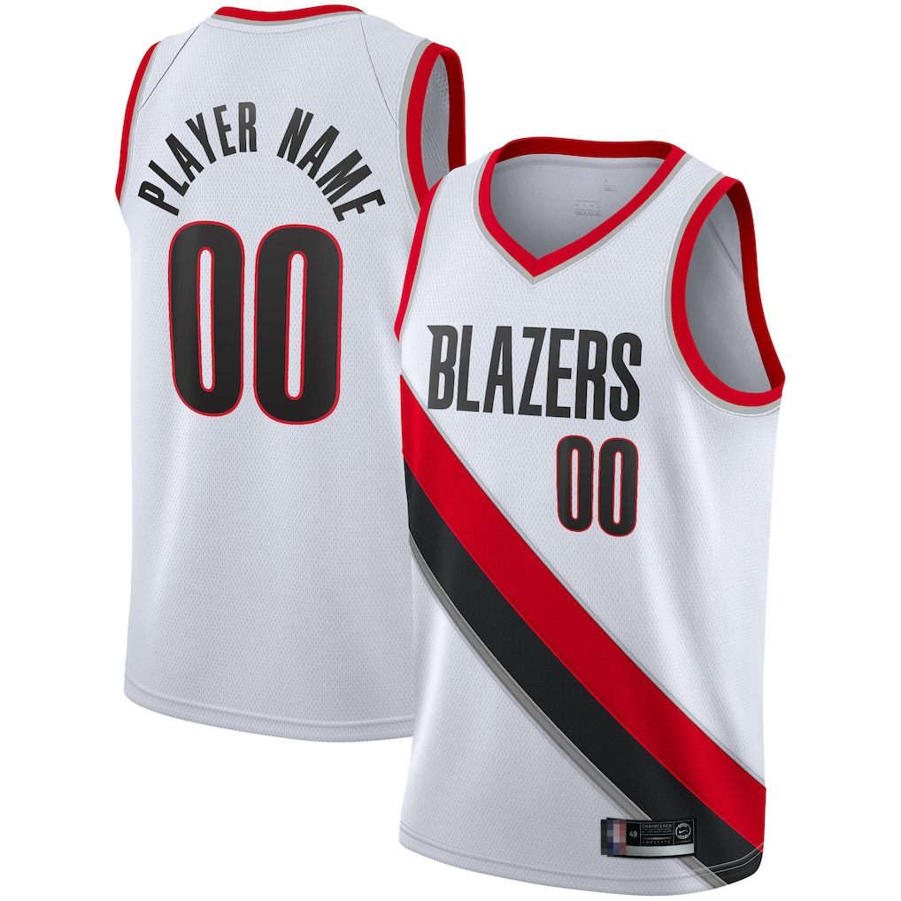 Punc Custom PT.Blazers White 2020-2021 Swingman Jerseys - Association Edition
