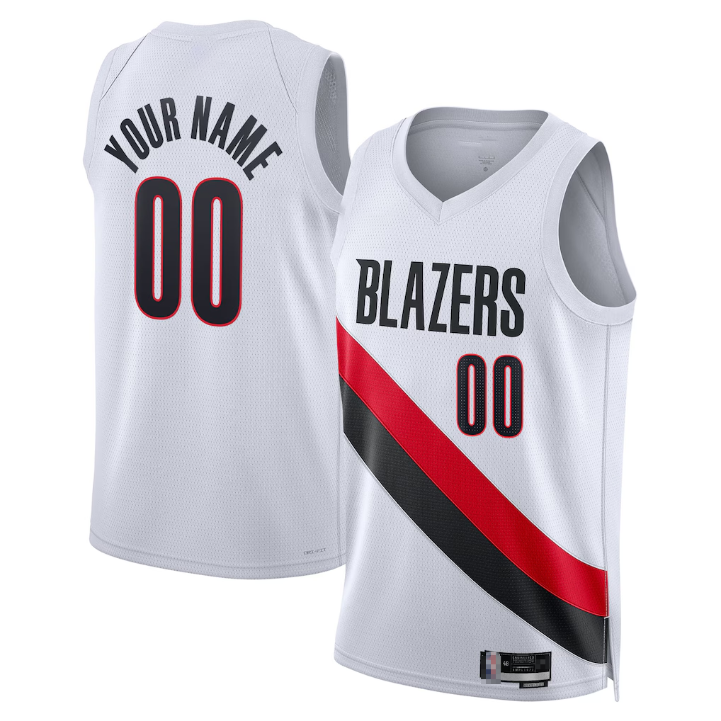 Punc Custom PT.Blazers White Swingman Jerseys - Association Edition