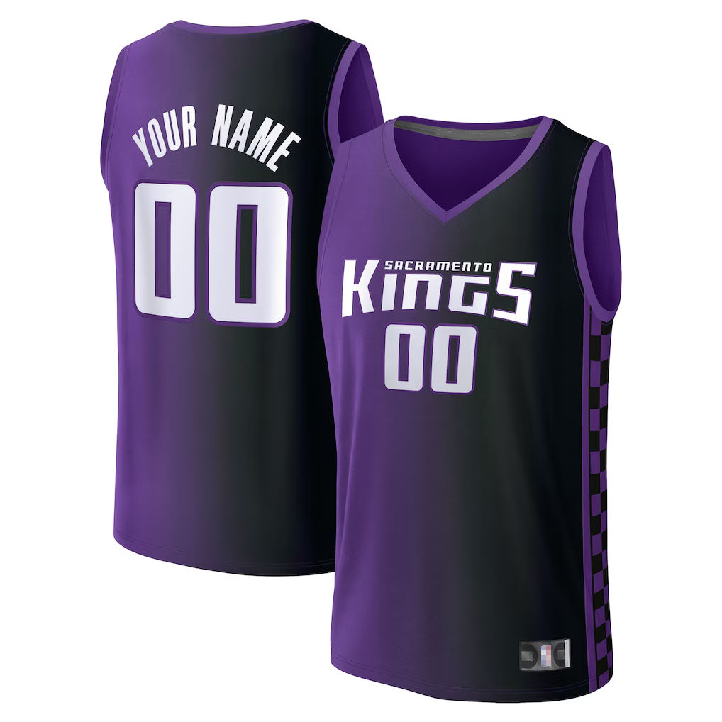 Punc Custom S.Kings Fanatics Purple Fast Break Replica Jerseys - Statement Edition